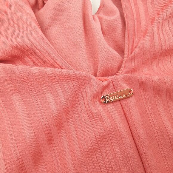 Raisins Women Coral Beach Islamorada Plunging One-Piece Swimsuit Junior Size L - Picture 4 of 5